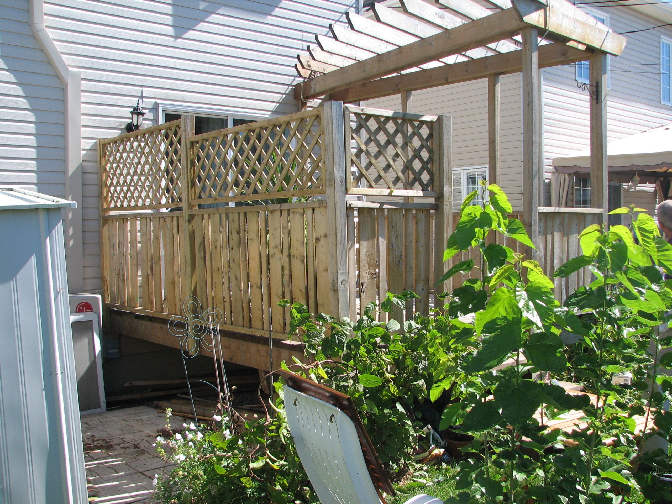 Avant les travaux — pergola